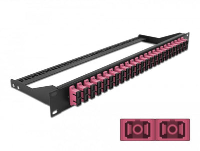 Delock Patch Panel Fibre 19 24 Ports Sc Duplex Violet — image 1