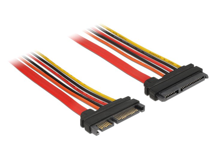 Delock Cable 84921 SATA 1M SATA 22-PIN Black Orange Red Yellow