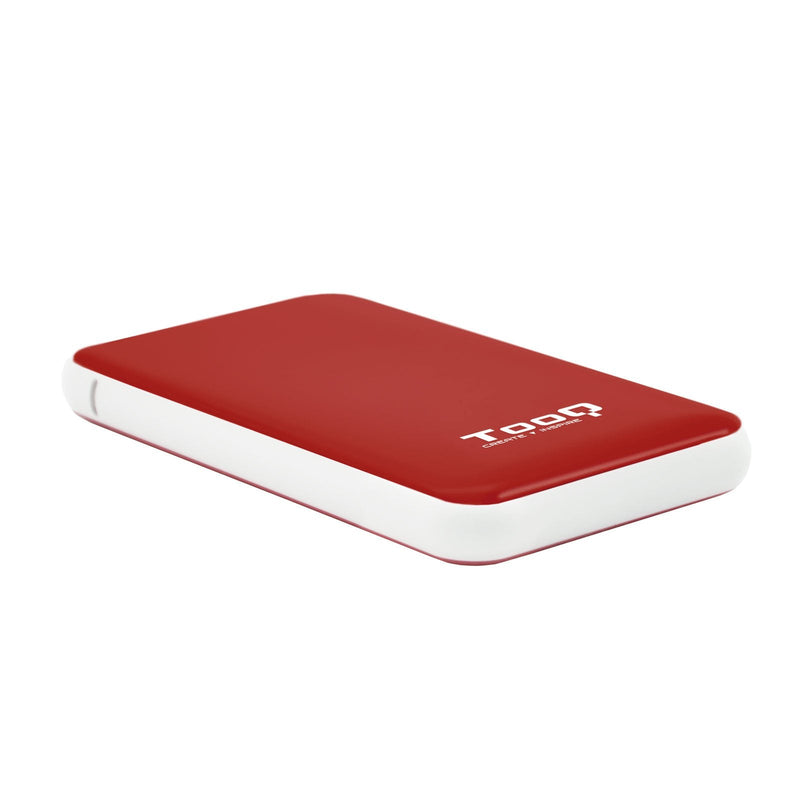 TooQ Housing External HDD/Sdd 2.5 Up To 9.5MM SATA USB 3.0/3.1 Gen 1 - Without Screws - Red/White