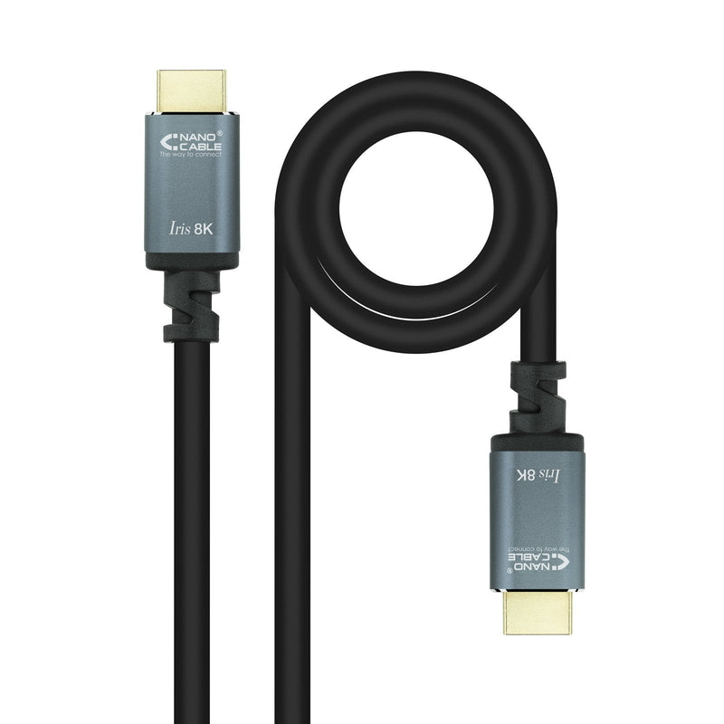 Nanocable HDMI Cable 2.1 Iris 8K Male a HDMI 2.1 Iris 8K Male 1M - Black