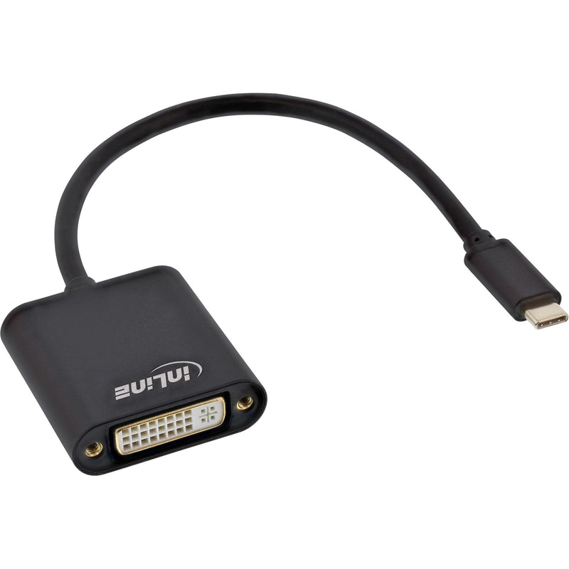 Inline Adapter USB , USB Type-c Male a DVI Female (modo DP Alt), Black 0,2M