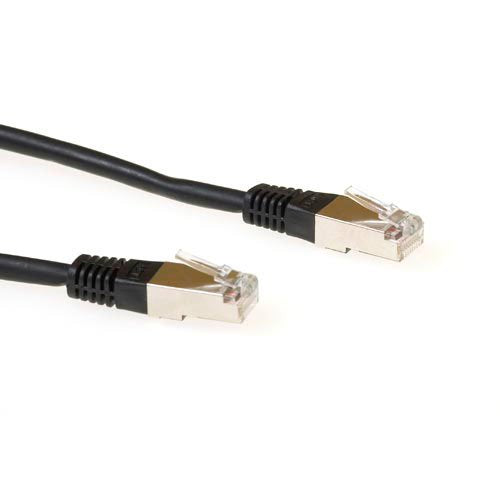 Black 15 Meter Lszh SFTP CAT.6 Patch Cable With RJ45 Connectors
