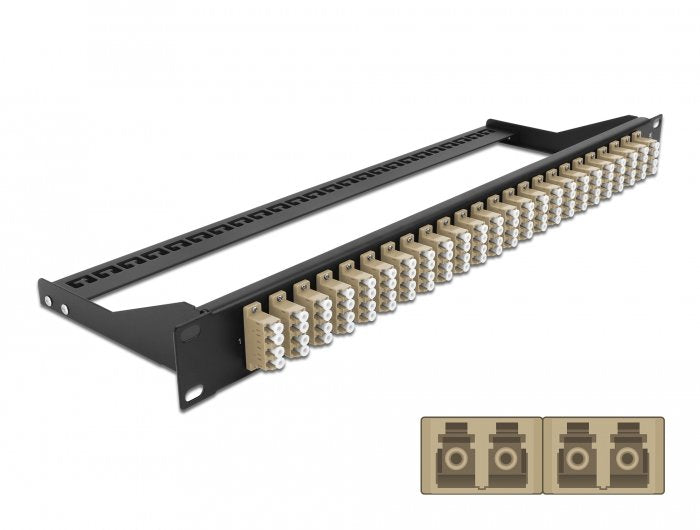 Delock 19 Lwl Patchpanel 24 Port Lc Quad Beige