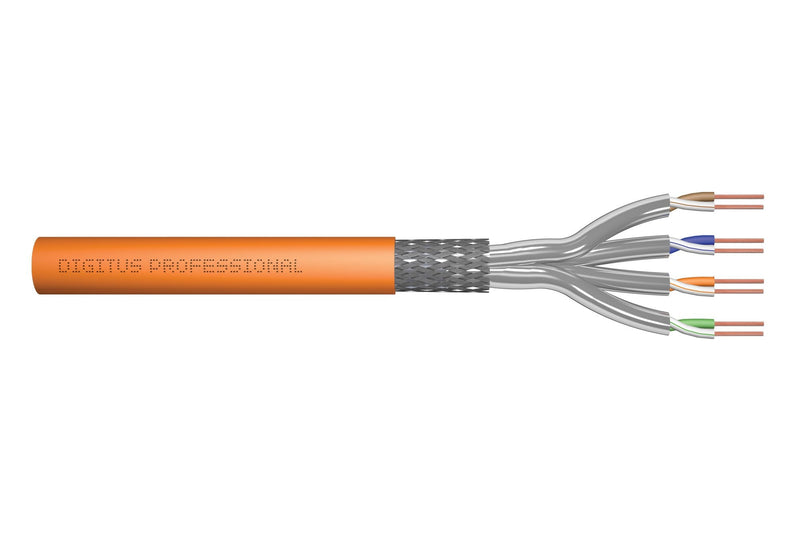 Digitus Installationskabel CAT.7 25M S-FTP 1200MHZ Awg 23/1 Orange