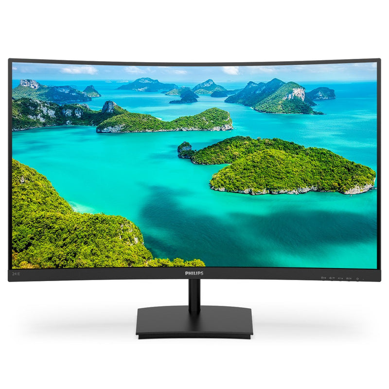 Philips Monitor 241E1SCA - 24 Curved FHD - Panel VA - 4 Ms - 75 HZ VGA / HDMI - Freesync