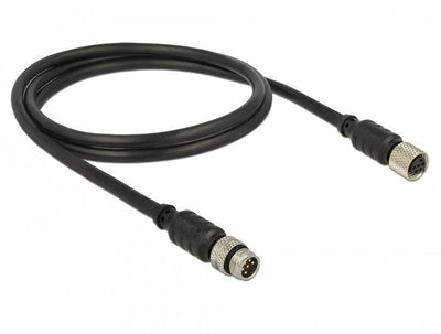 Delock M8 Sensor- Cable Alargador Actuador 6 Pin Connector Male a 6 Pin Connector Female Waterproof 1M — image 1