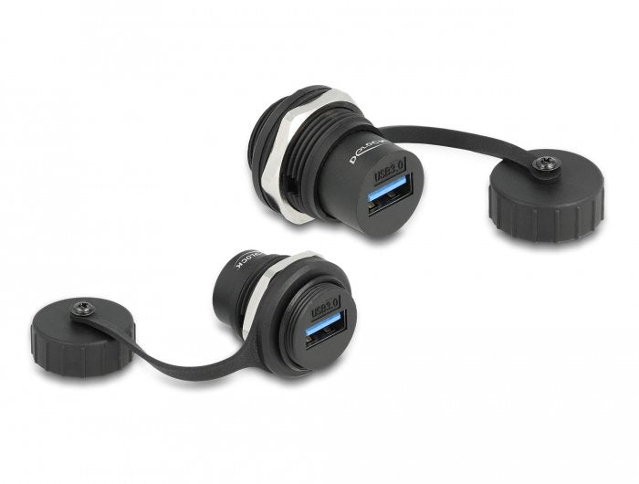 Delock Connector USB 3.2 Gen 1 Tipo-a Integrado With Cover Protectora IP67 Resistant Polvo And Water