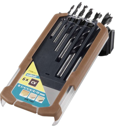 Wolfcraft Pack 6 Drill Bits Espiral Wood 7108000 — image 1