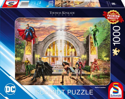 Puzzle 1000 Pieces Liga Justicia DC - Hall Of Justice Thomas Kinkade Studios 58788 — image 1