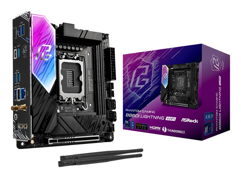 Asrock Motherboard B860I Lightning Wi-Fi 1851 Mitx HDMI USB-C DDR5 90-MXBRZ-A0UAYZ