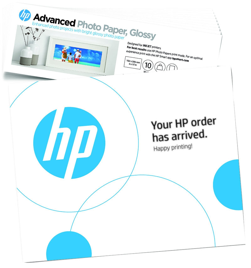 HP Advanced Paper Fotográfico With Brillo Glossy 10 5 Mil 102 X 305MM 250G/M² 65 Libras 10 Hoja(s) Paper Fotog