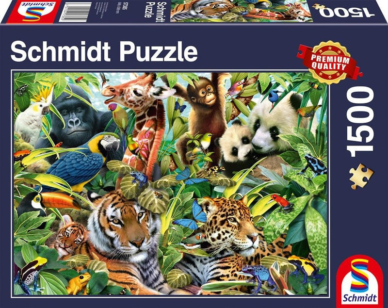 Schmidt Spiele Puzzle Kunterhnte Tierwelt 57385