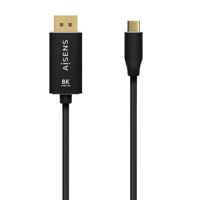 Aisens Cable Aluminium USB-C a DisplayPort 8K@60HZ - USB-C/M-dp/M - 1.80M - Black — image 1