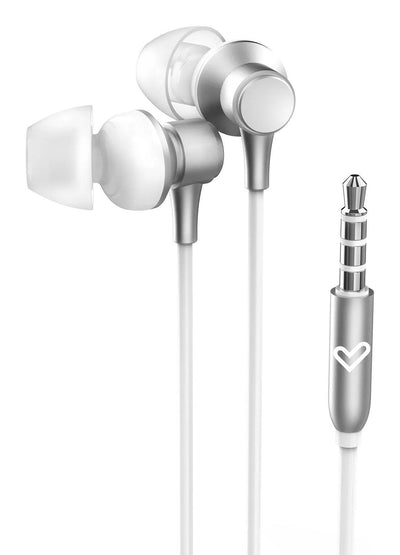 Energy Sistem Headphone Intrauditivo Metallized Jack 3.5MM Control Remote Aluminium White With Mic — image 1