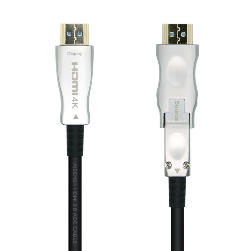 Aisens HDMI Cable V2.0 Aoc Desmontable Premium High Speed / Hec 4K@60HZ 4:4:4 18Gbps, a/M-d/a/M, Black 30M