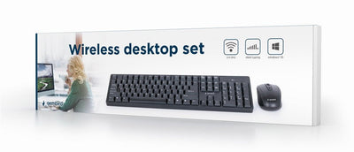 Gembird Keyboard KBS-W-01 RF Wireless QWERTY Black — image 1
