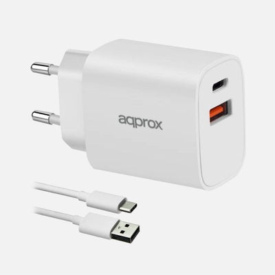 Approx Wall Charger APPUSBWALL20W 1x USB-C Pd 1x USB-A 20W USB Cable -a a USB-C Included — image 1