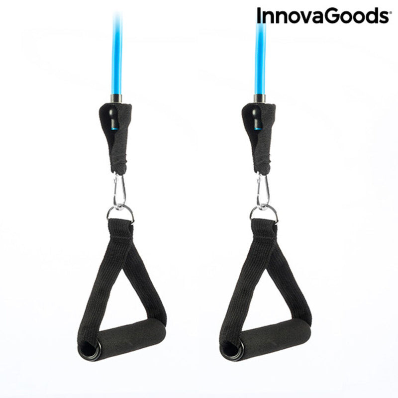 Set of Resistance Bands with Accessories and Exercise Guide Rebainer InnovaGoods Latex (Refurbished A)