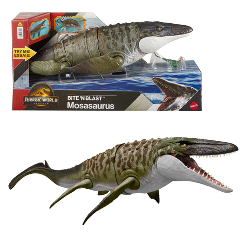 Mattel Jurassic World Rebirth Bite'n Blast Mosasaurus JCH00 — image 1