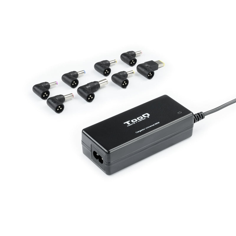TooQ Charger Universal Automatic Laptop 65W - USB - 8 Adaptadores - Voltaje 18.5-20V
