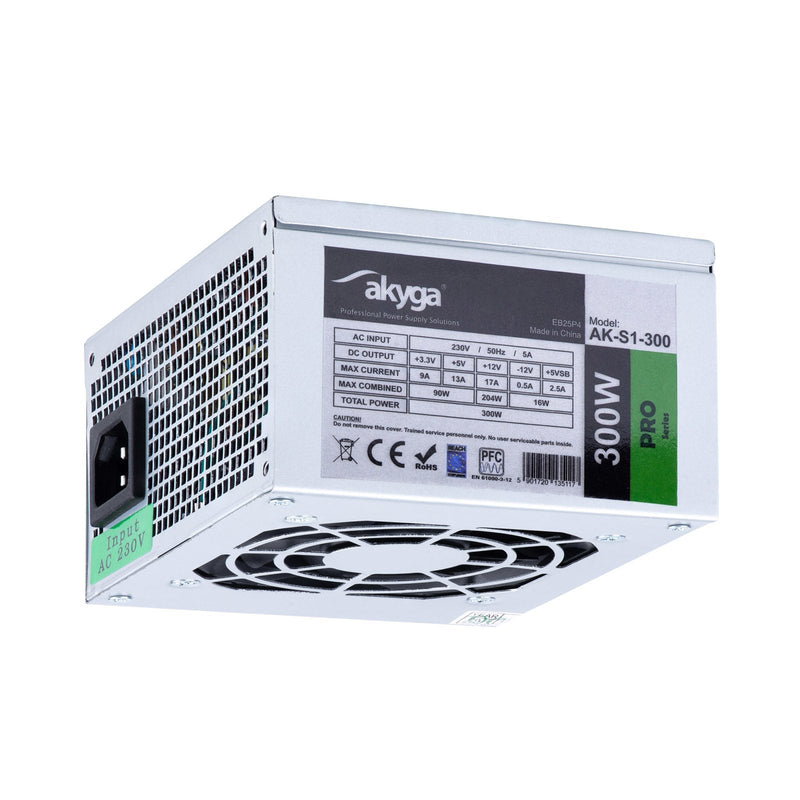 Akyga Power Supply Sfx 300W AK-S1-300 P4 2X SATA 2X Molex Pfc Fan 8CM