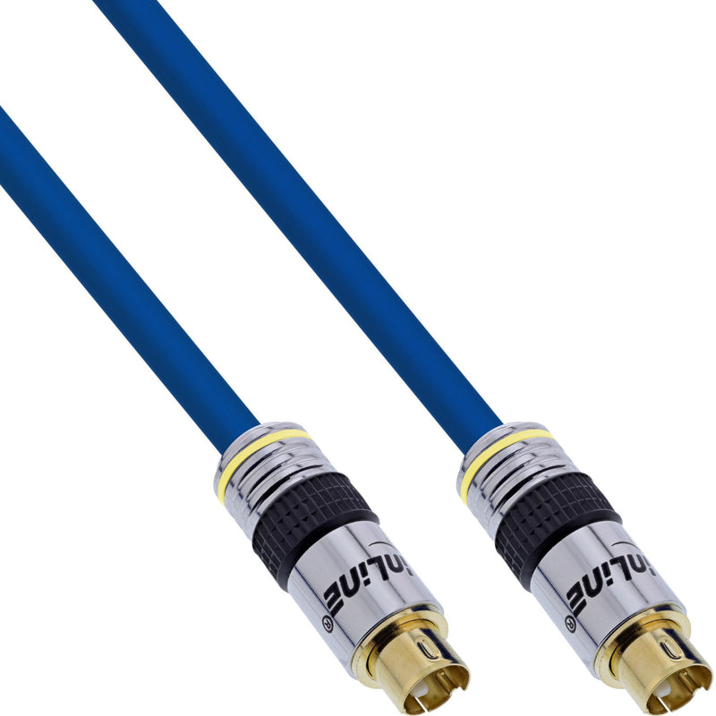 Inline Cable Video S-vhs Premium Mini Din 4 Pines Male a Male 10M