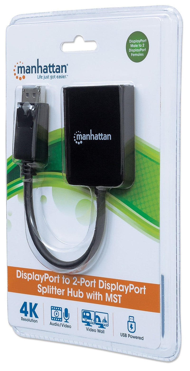 Manhattan Splitter 2-PORT Display-port With Mst 4K@30HZ