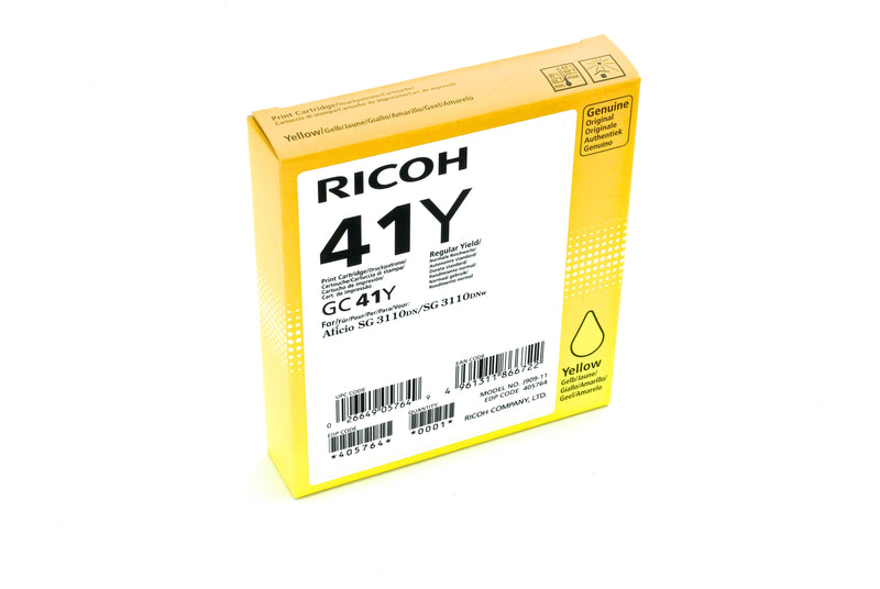 Ricoh Ink GC-41 SG3100SNW/3110DN/Dnw/ Sfnw/7100DM Yellow Hc (405764)