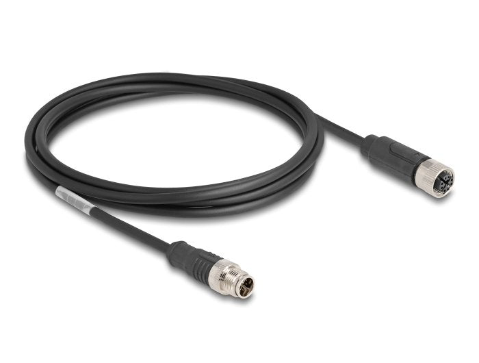 Delock 80861 Cable M12 Codificado X 8 Pin Male a Female Pvc 2M