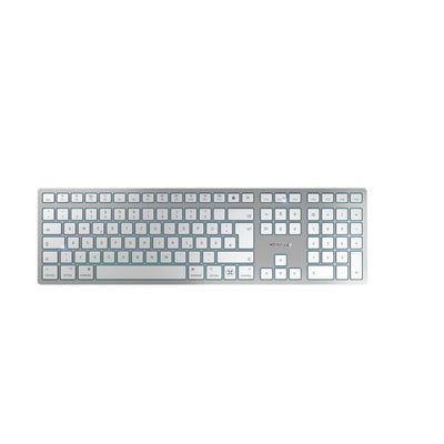 Cherry Keyboard German KW 9100 Slim For Mac USB + Bluetooth Qwertz Silver — image 1