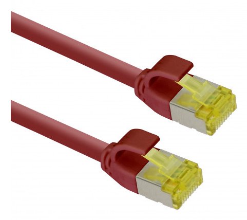 Helos Ultra Slim Network Cable S/FTP CAT.6A Red 10,0M