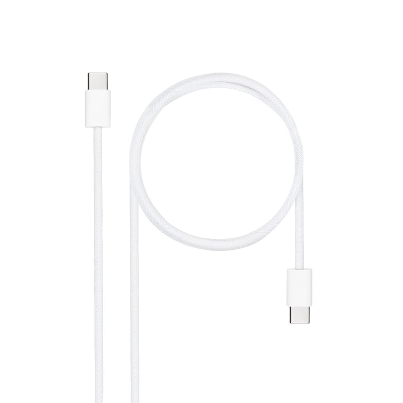 Nanocable USB Cable -c 2.0 60W 3A - USB-C/M-usb-c/M - 1M - White