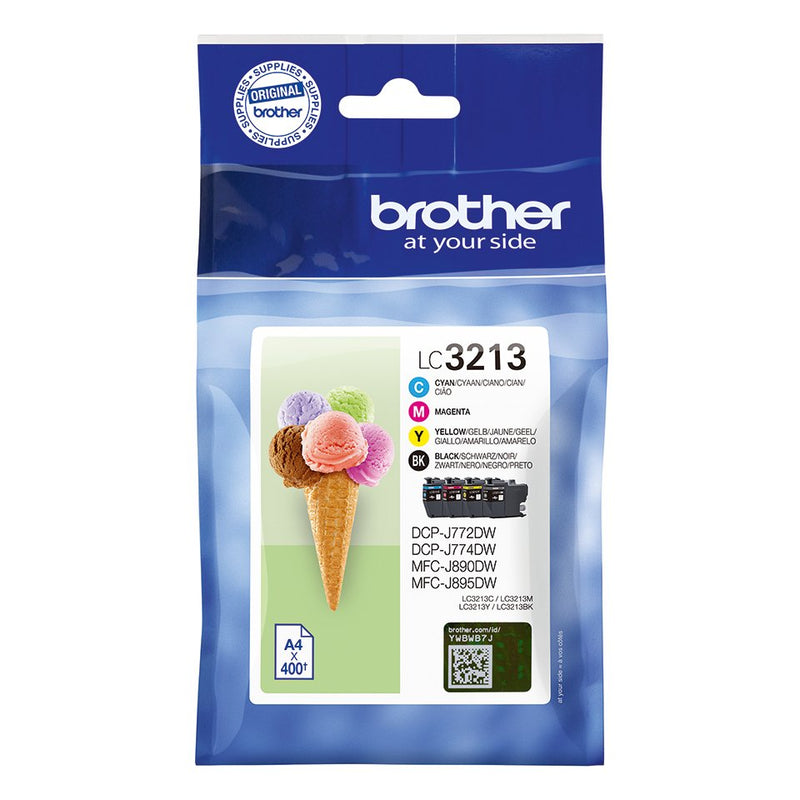 Brother Genuine Ink LC-3213VAL Multipack Cyan Magenta Yellow Black