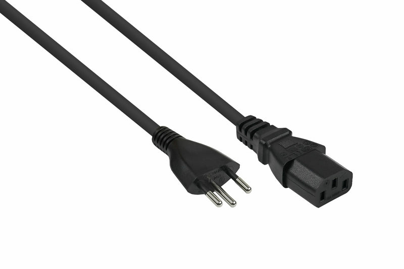 Kabelmeister Cable Power Schweiz Type J SEV1011 An C13 Black 1,8