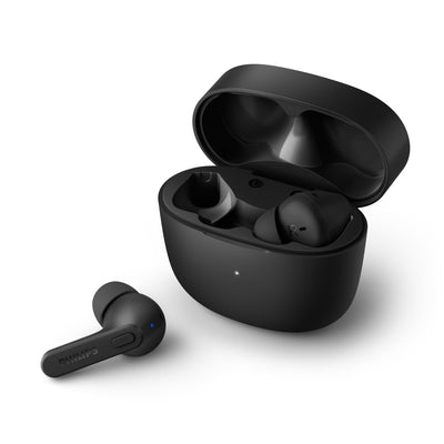 Philips Headphones Bluetooth TAT2206 With Case Charging Battery Life 6H Black — image 1