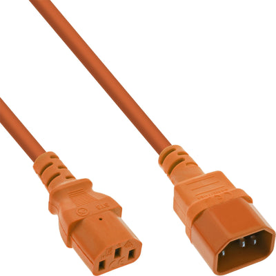 Inline Prolongación Cable Power , C13 a C14, Orange 0,75M — image 1