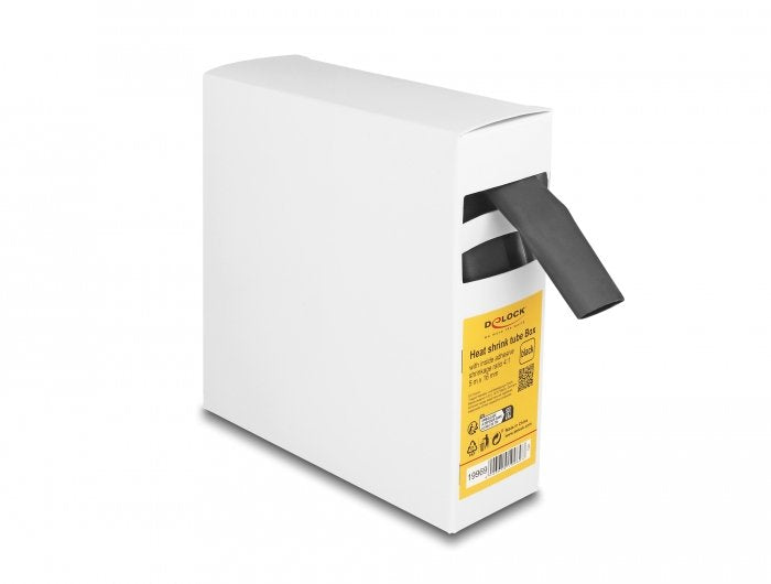 Tubo Termorretráctil Box, With Adhesive Indoor Schrumpfungsrate 4:1, 5M X 16MM Black