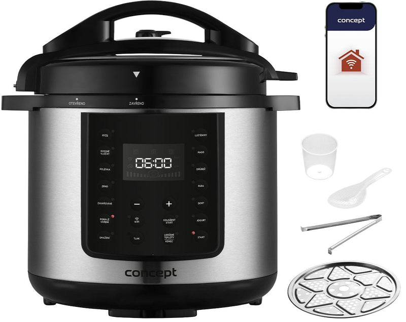 Concept CK8001 Maceta Multi-cocción 5,6 L 1000W Negro Acero Inoxidable