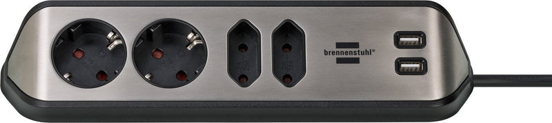 Brennenstuhl Estilo Eckstedoleiste 4-FACH Black
