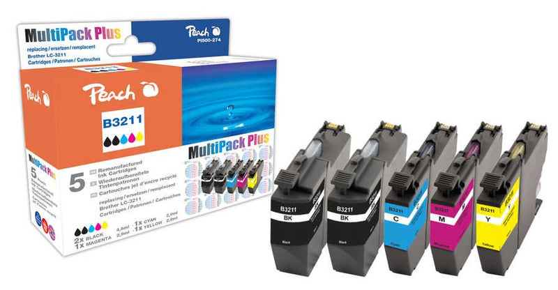 Peach Brother Ink Compatible LC-3211, Pea, Multi-pack-plus, Rem, Fw