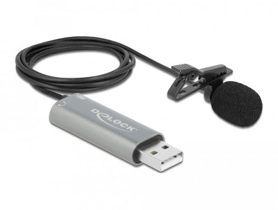 USB Krawatten Lavalier Microphone Omnidirektional 24 Bit 192KHZ With Clip And 3,5MM Stereoklinken-auriculares  — image 1