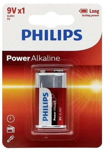 Philips Battery Alcalina 6LR61P1B 10 9V