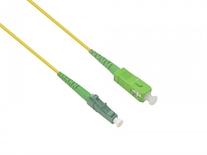 Helos Lwl Network Cable OS2 Simplex 2,0MM Sc/Apc-lc-apc 9/125?M Yellow 1M Lszh