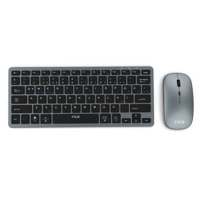 Keyboard German + Mouse Inca IBK-572BT RF Wireless + Bluetooth Black — image 1