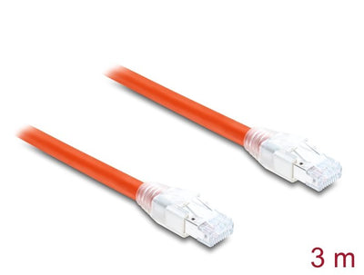 Delock RJ45 Network Cable CAT.8.1S FTP 3M Hasta 40Gbps Orange — image 1