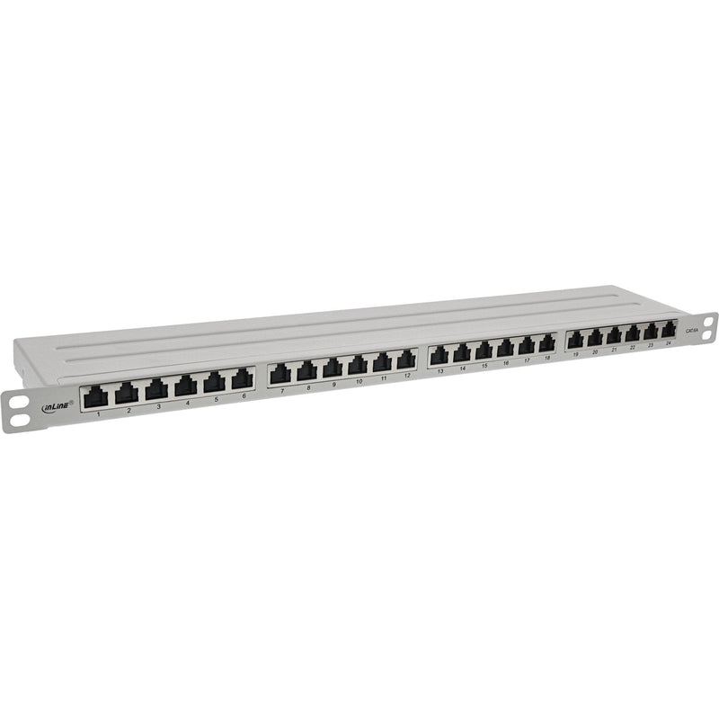 Inline® 19 Patch Panel CAT.6A 0.5 U 24-PORT, With Dust Projoection, Grey