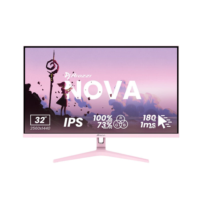 Arozzi Monitor Nova 32 31.5 2560 X 1440 Pixels Quad HD LED Pink