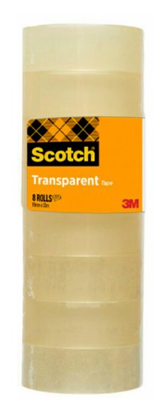 Scotch Tape Transparent 508 19X33M -pack 8 Rolls