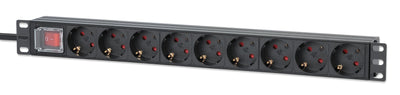 Intellinet 715133 Unit Distribución Energía (pdu) 9 Salidas AC 1U Black — image 1