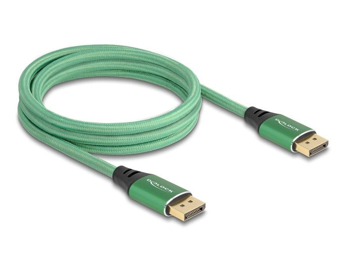 Delock 80630 Cable DisplayPort 16K 60 HZ 2M Metal Green